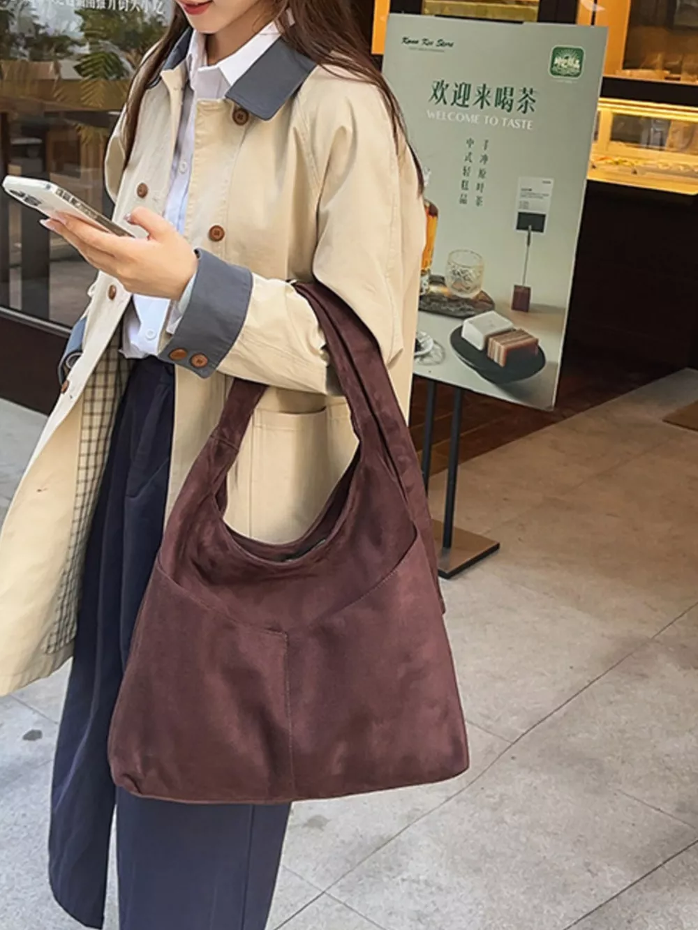 Solid Color Shoulder Bag, image 7