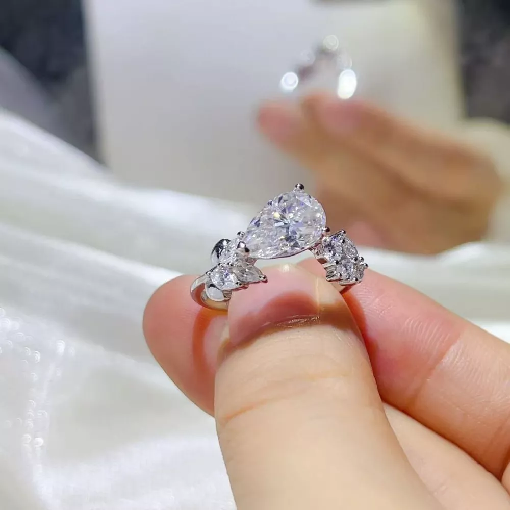 3 Carat Moissanite 925 Sterling Silver Ring, image 3