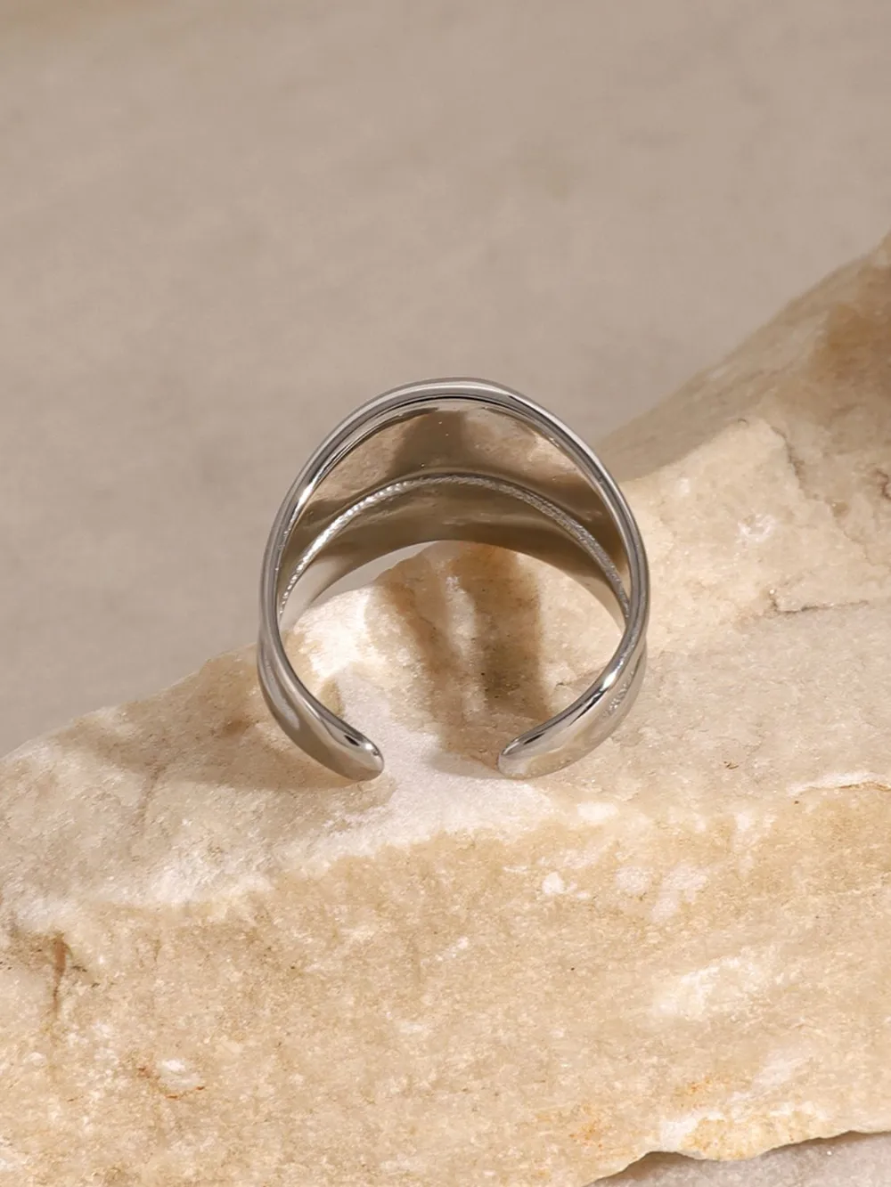 Stainless Steel Double-Layered Ring, image 2