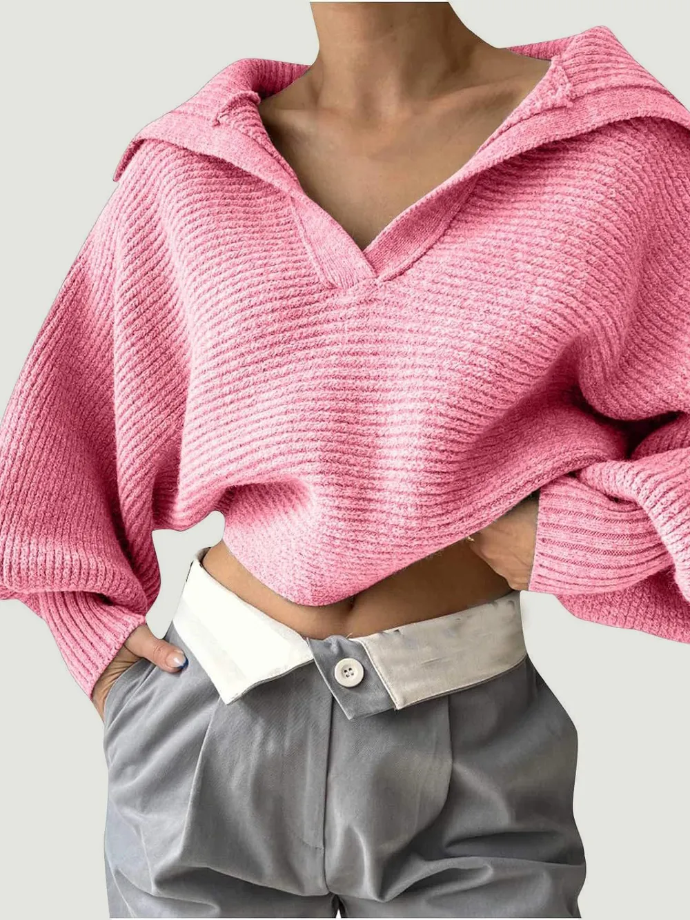 Johnny Collar Long Sleeve Sweater, image 18