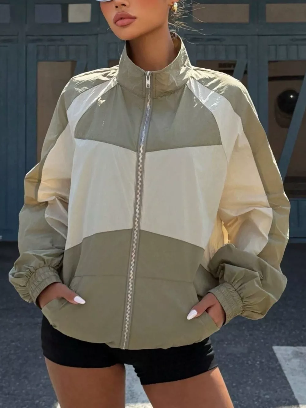 Color Block Zip-Up Jacket, image 14