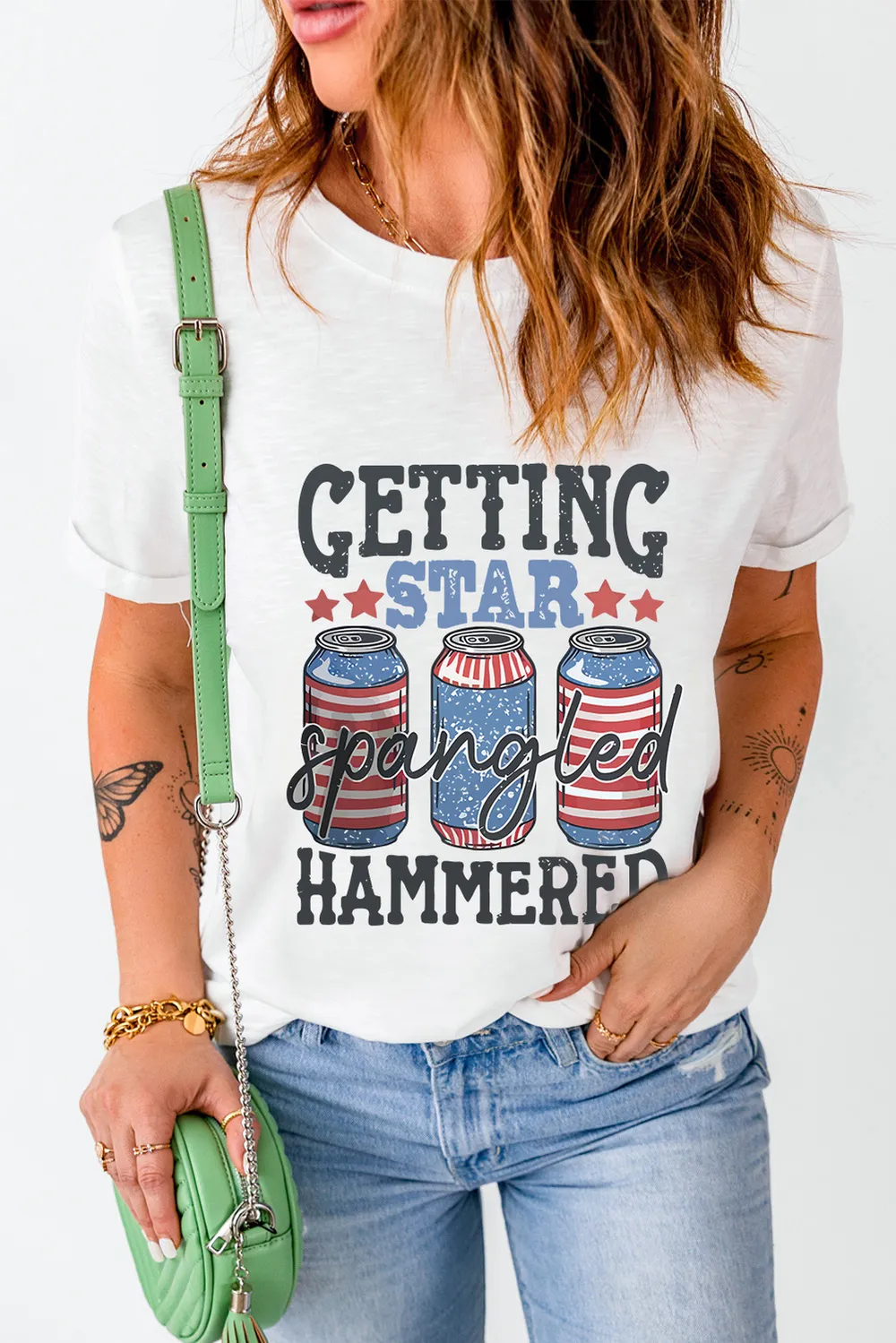 Graphic Round Neck Short Sleeve T-Shirt, image 2