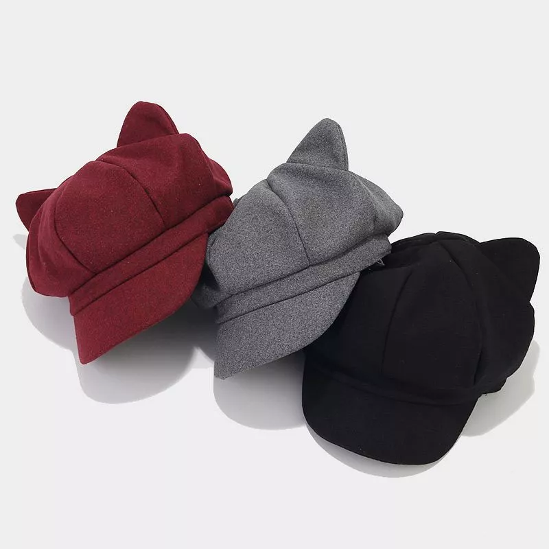 Cat Ear Newsboy Hat, image 2