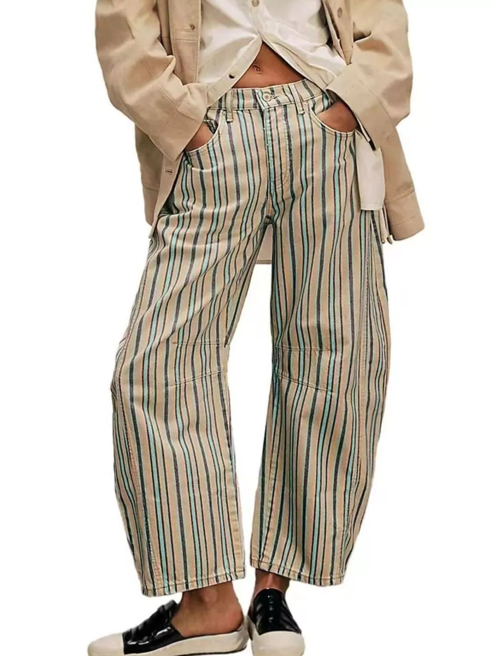 Printed Wide-Leg Jeans, image 8