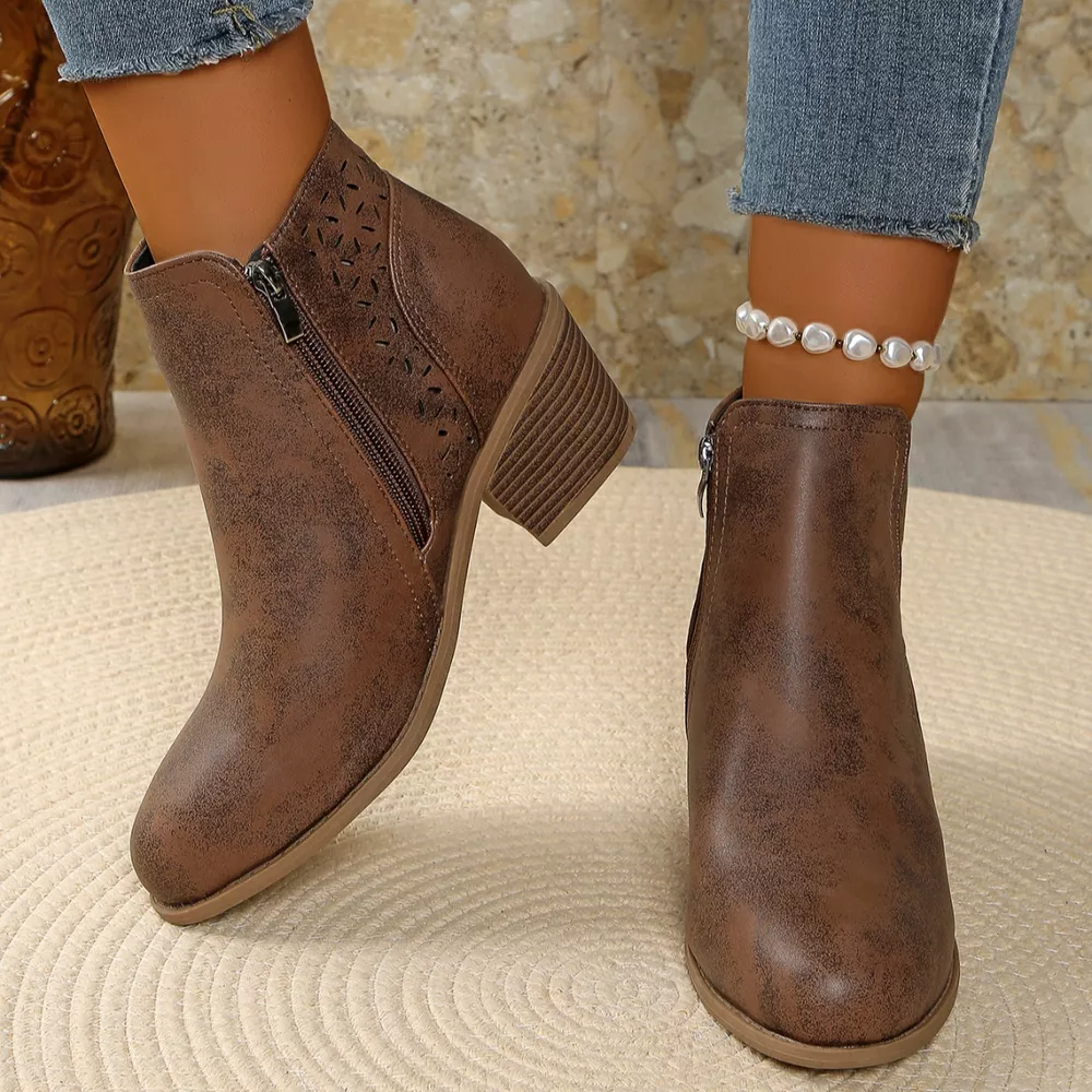 Point Toe Block Heels Boots, image 2