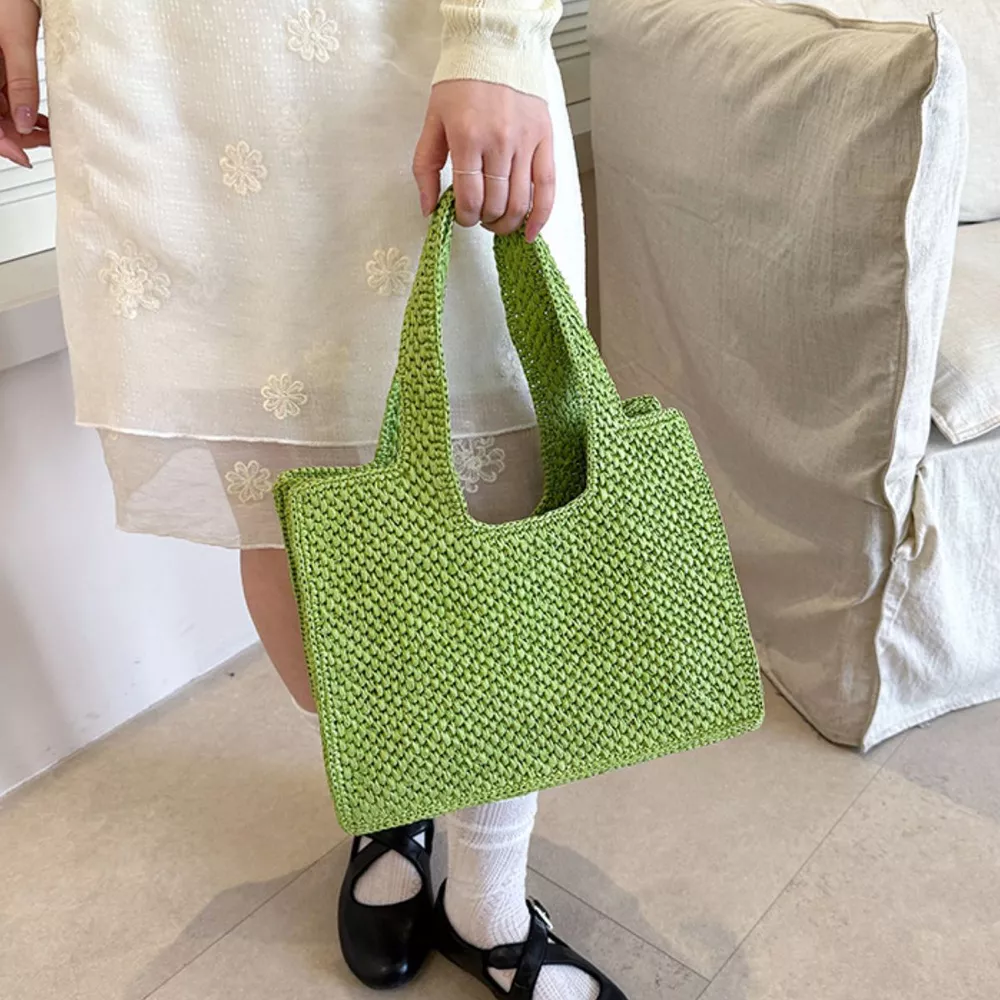 Woven Straw Handbag, image 8