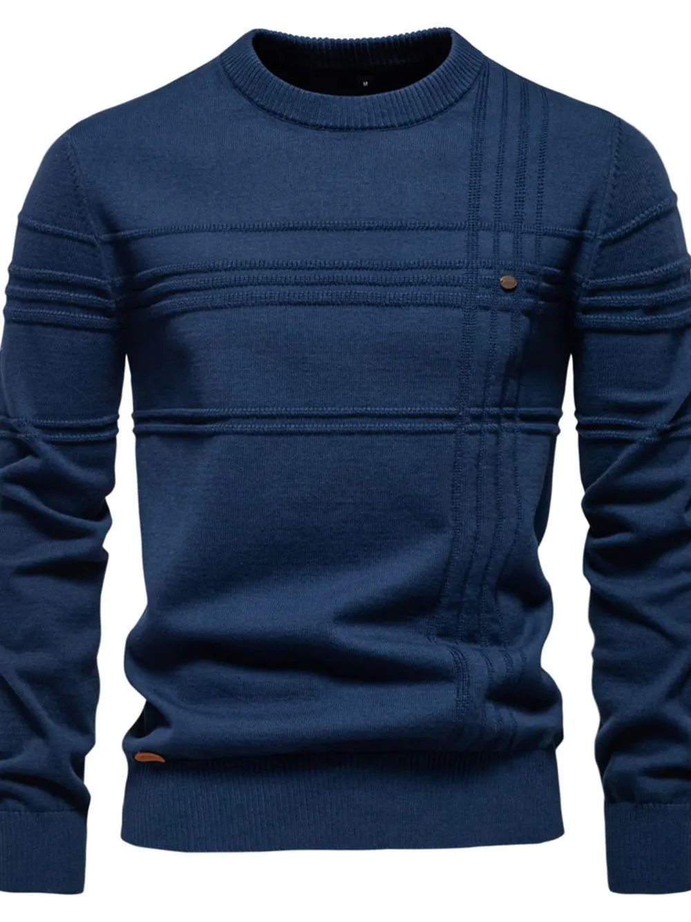 Men's Round Neck Striped Sweater, image 8