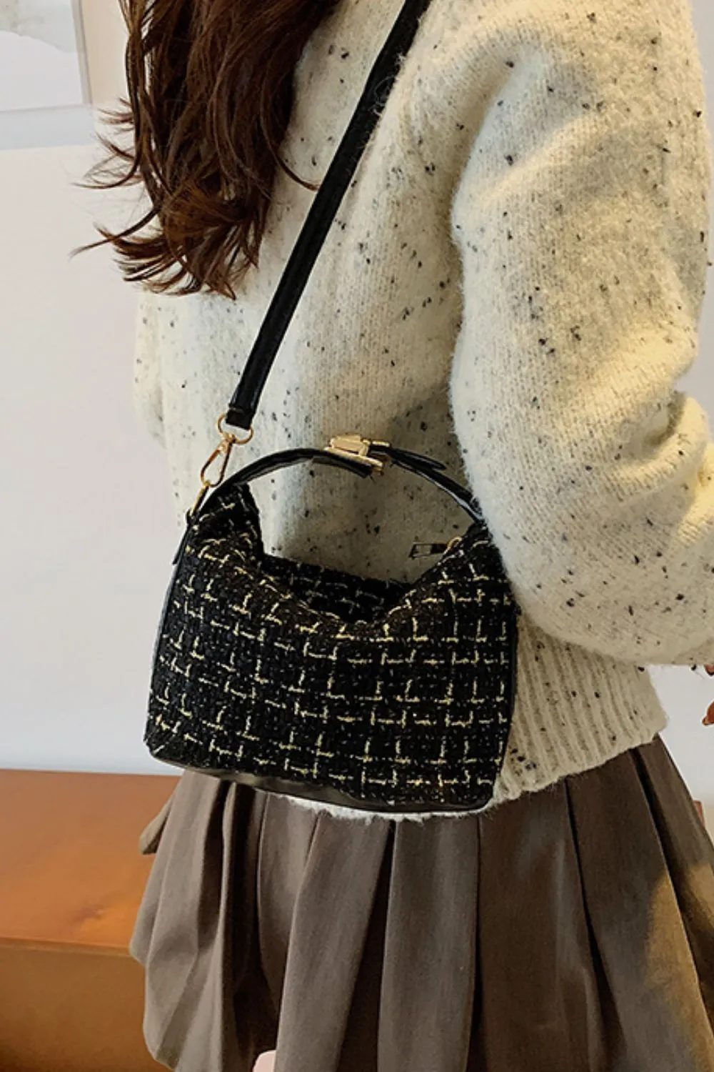 Woven Removable Strap Shoulder Bag, image 9