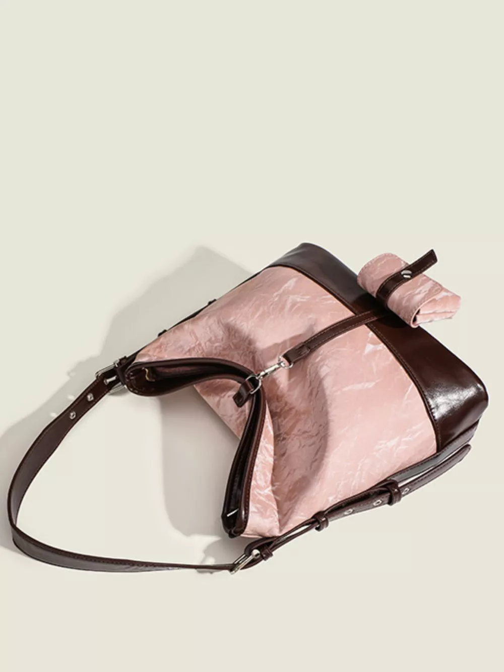 Adjustable Strap Shoulder Bag with Pouch, image 5