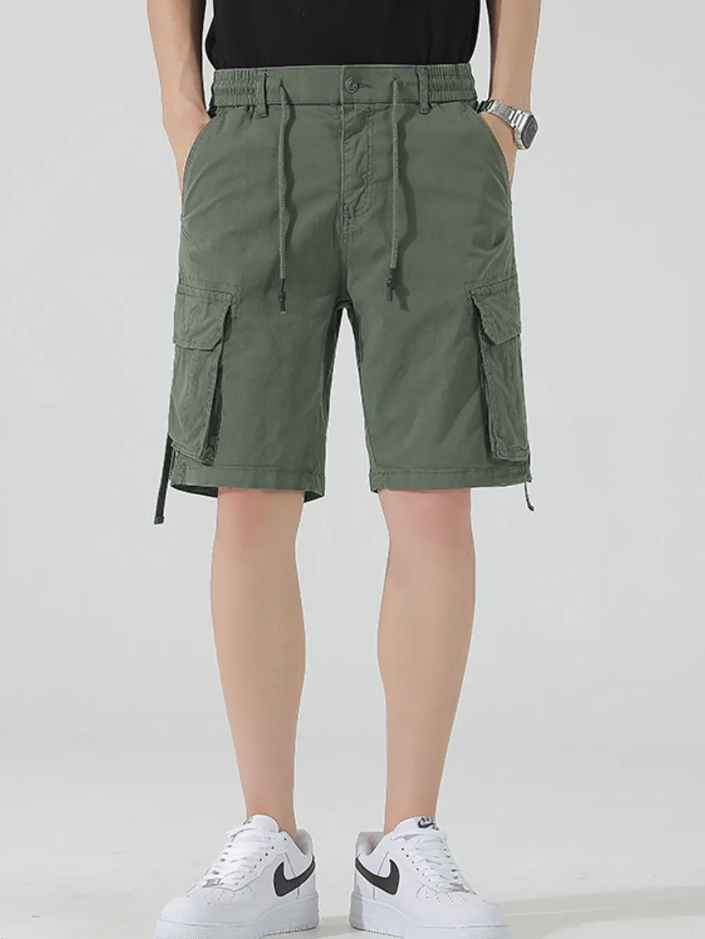 Men's Drawstring Cargo Shorts