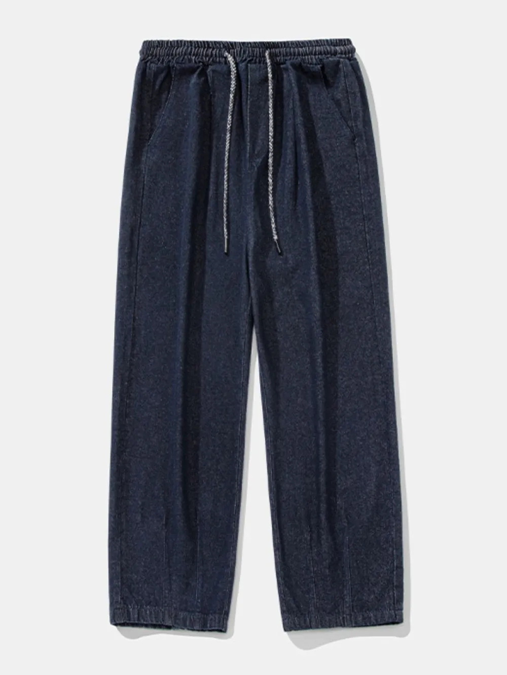 Men's Plus Size Drawstring Loose Fit Jeans, image 5