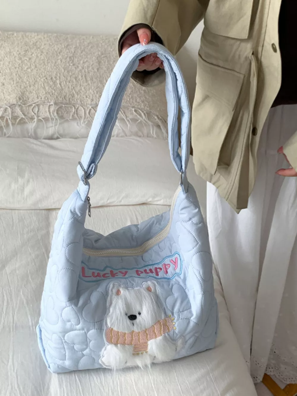 Cute Bear Applique Crossbody Bag, image 9