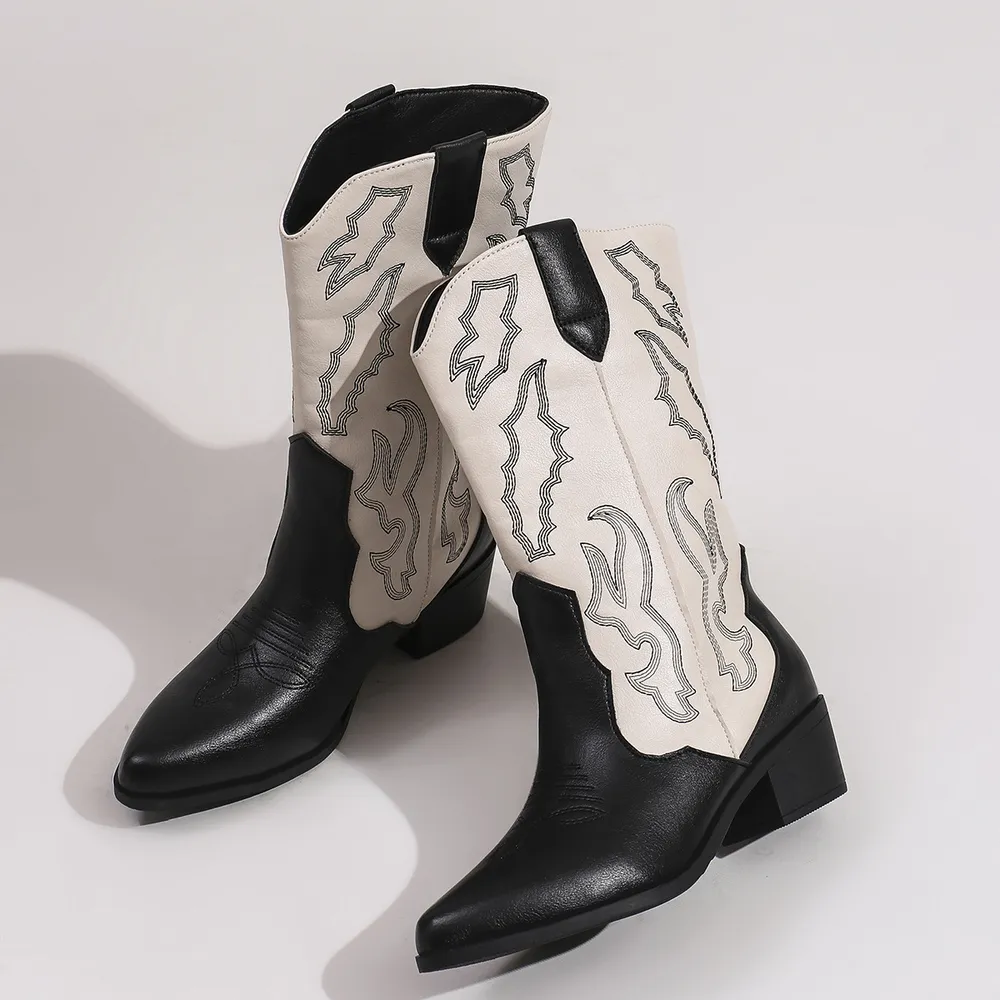 Point Toe Block Heels Boots, image 2