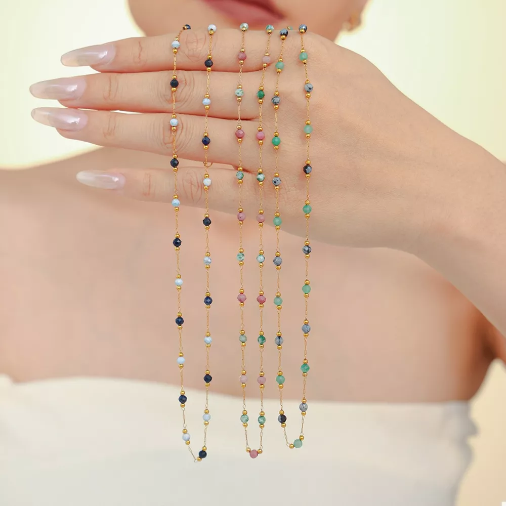 18K Gold-Plated Titanium Steel Necklace, image 4