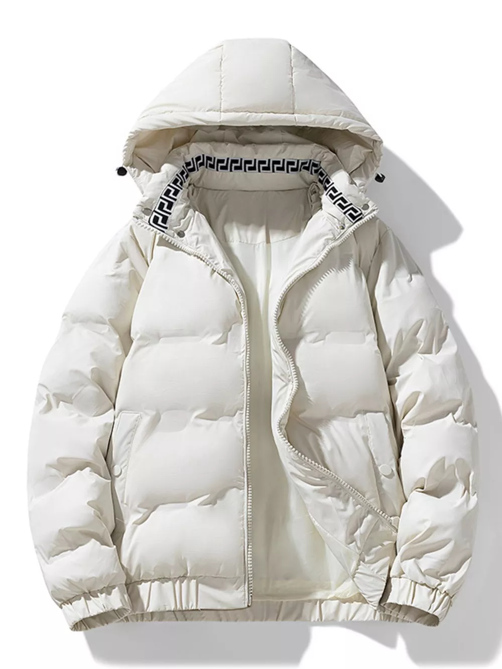 Men's Plus Size Hooded Padded Winter Coat, image 4