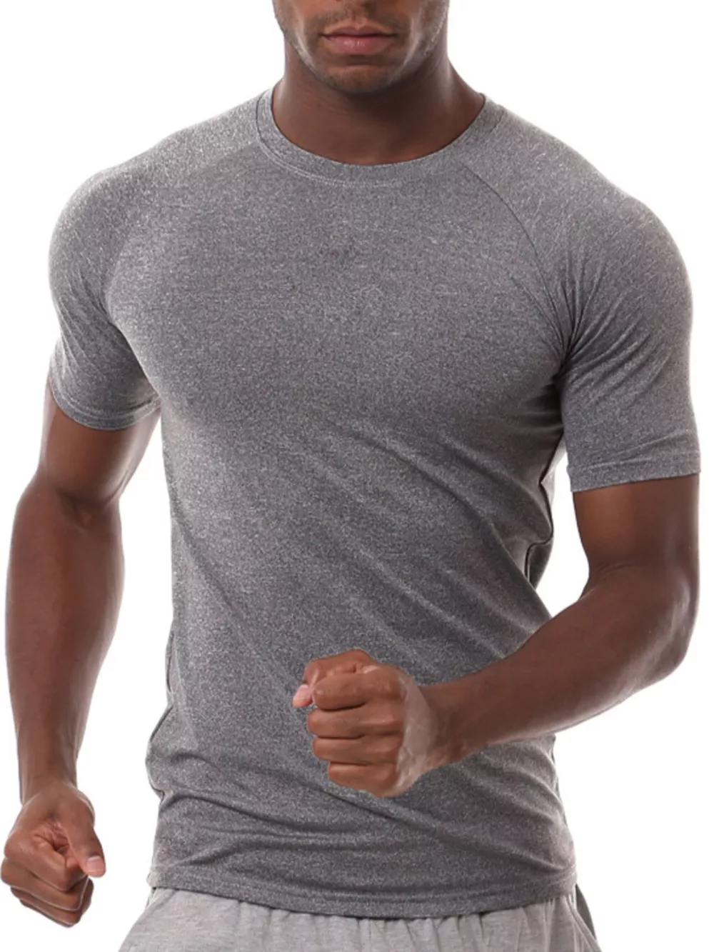 Men's Full Size Round Neck Short Sleeve Active T-Shirt Plus Size, image 4
