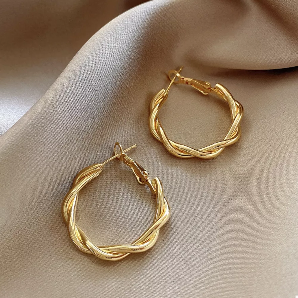18K Gold-Plated Hoop Earrings, image 2