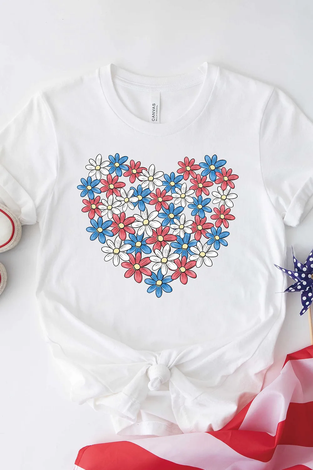 Flower Graphic Round Neck Short Sleeve T-Shirt, image 3