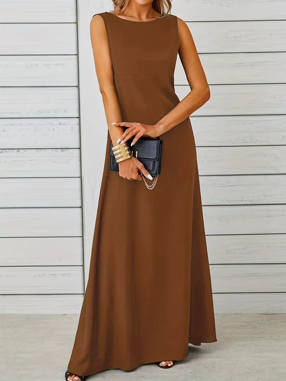 Sleeveless Flowy Maxi Dress, image 2
