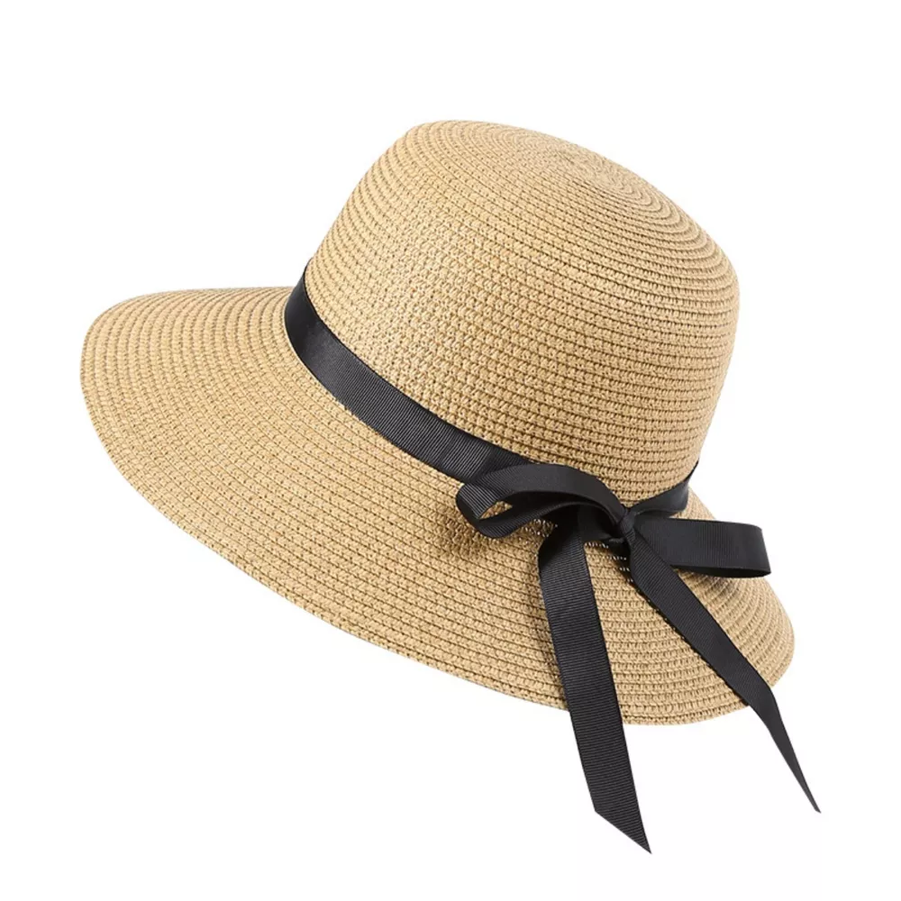 Straw Sun Hat with Bow, image 2