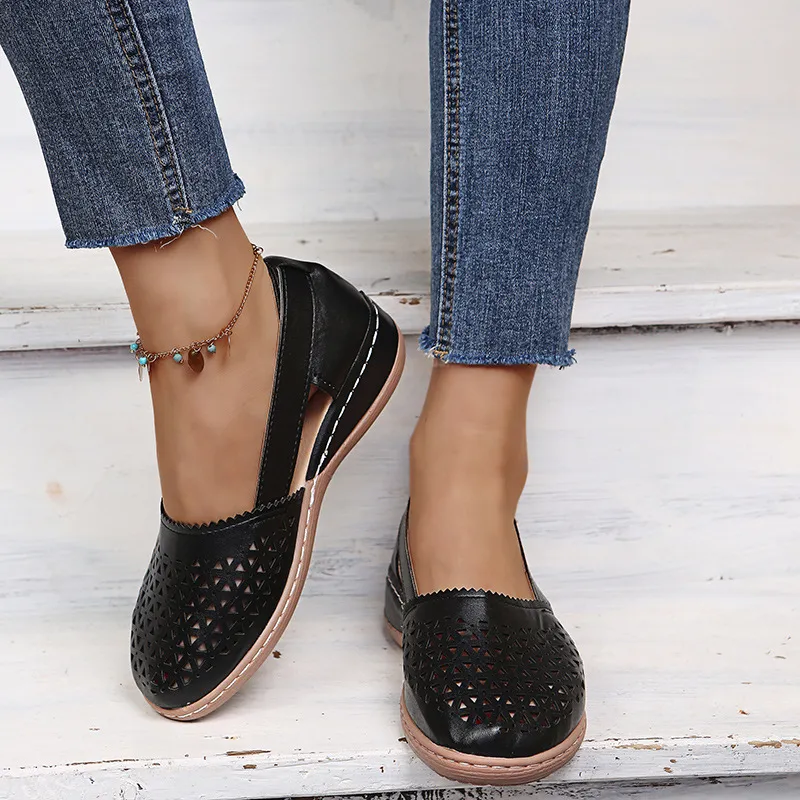 Cutout Round Toe Slip-Ons, image 17