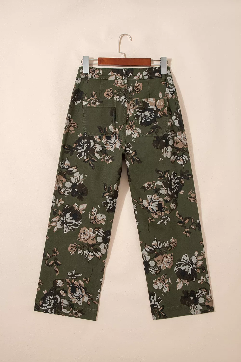 Vintage Style Floral Print High Waist Wide Leg Jeans, image 11