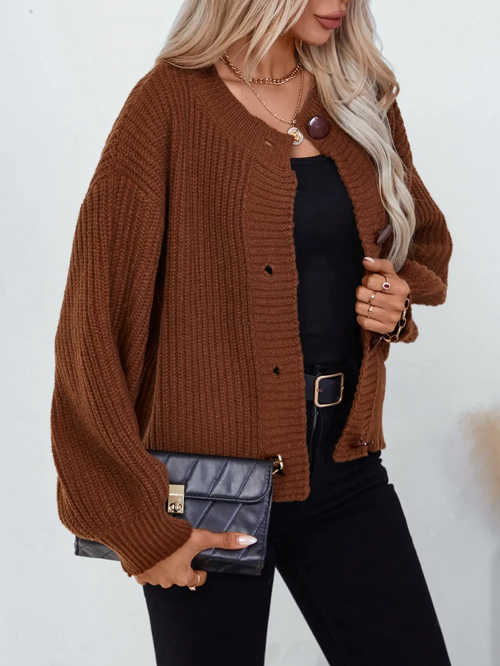 Button Down Long Sleeve Cardigan, image 7