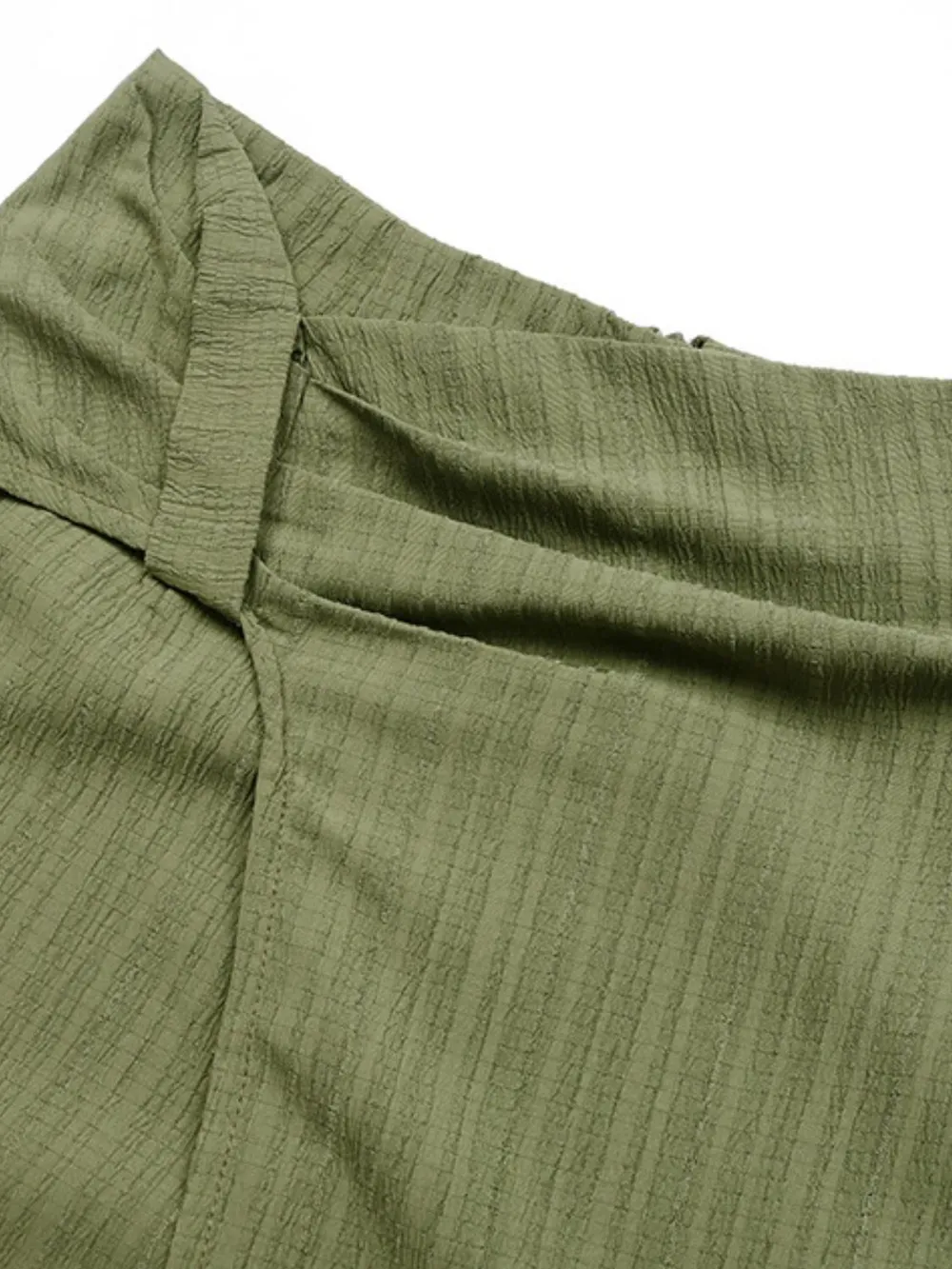Ruched High Rise Shorts with Back Zipper, image 2