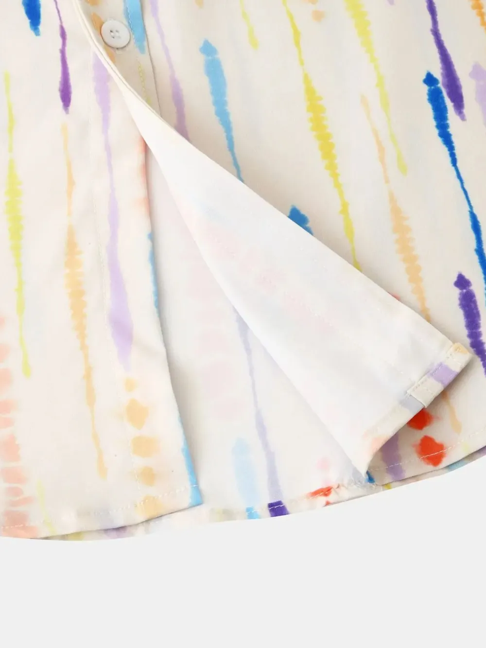 Men's Watercolor Stripe Print Long Sleeve Shirt, image 5
