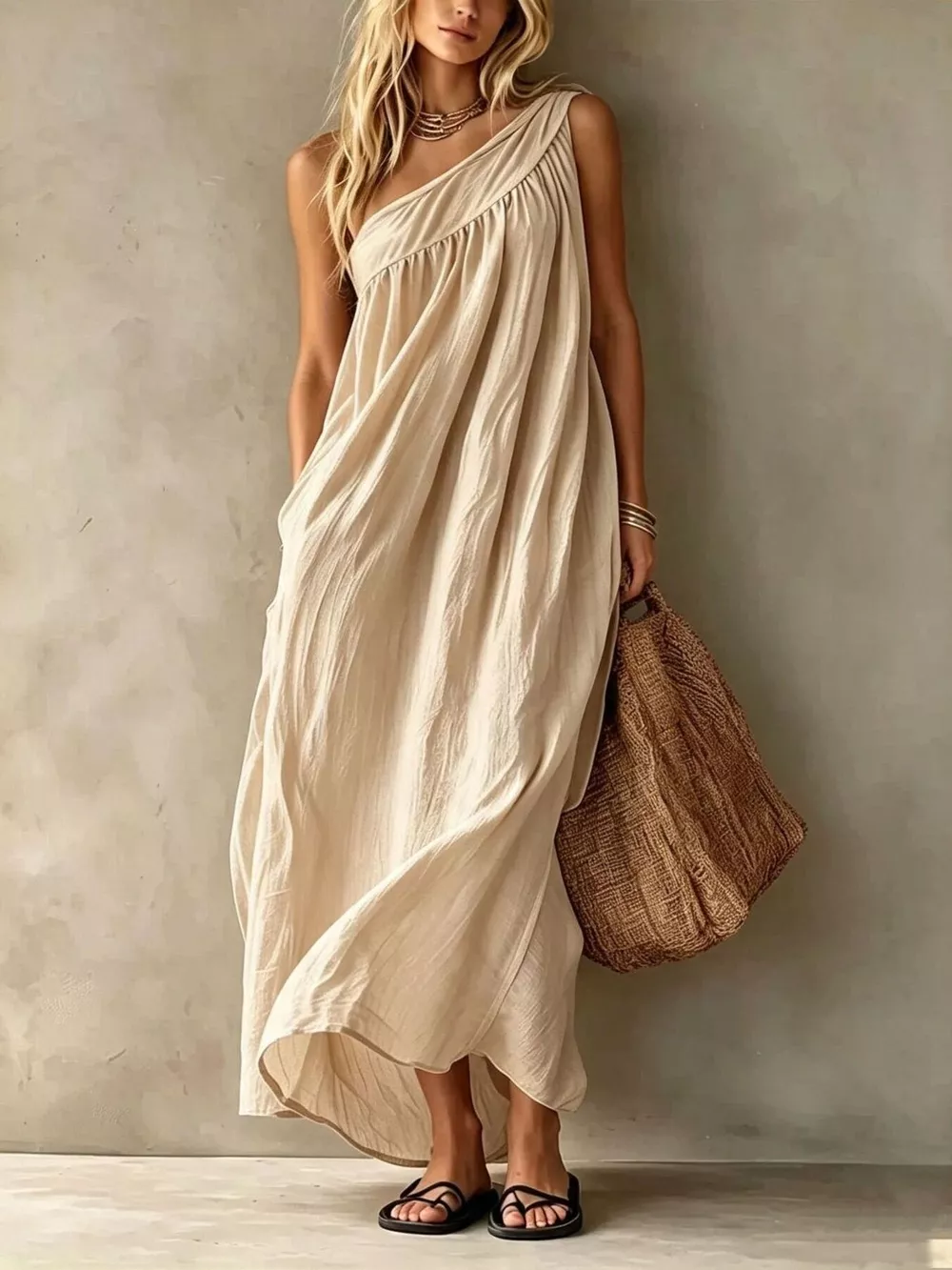 Full Size One-Shoulder Maxi Dress Plus Size, image 7