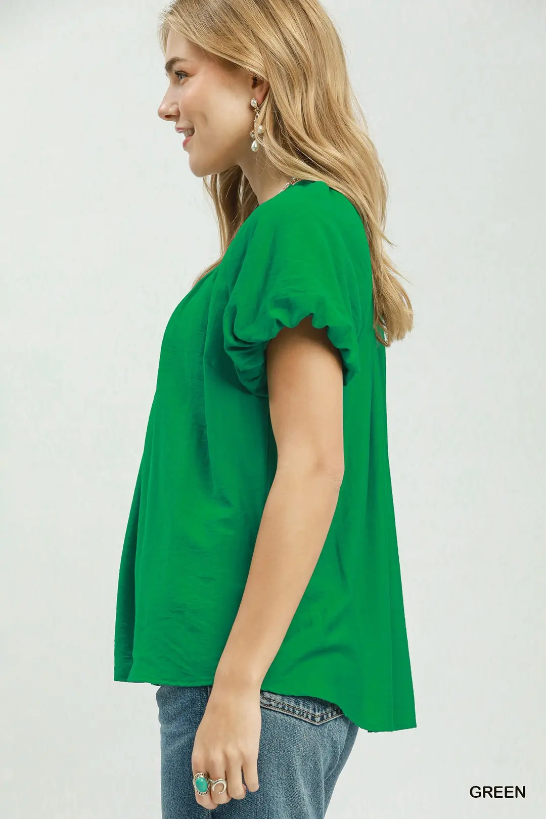 Gathered V-Neck Top, image 2