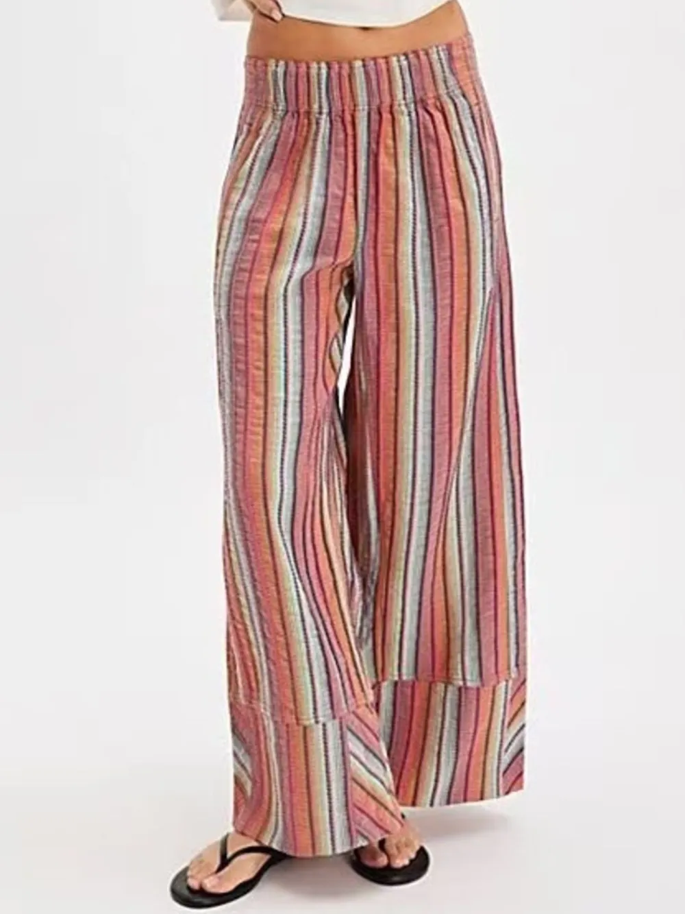 Striped Wide Leg Pants, image 2