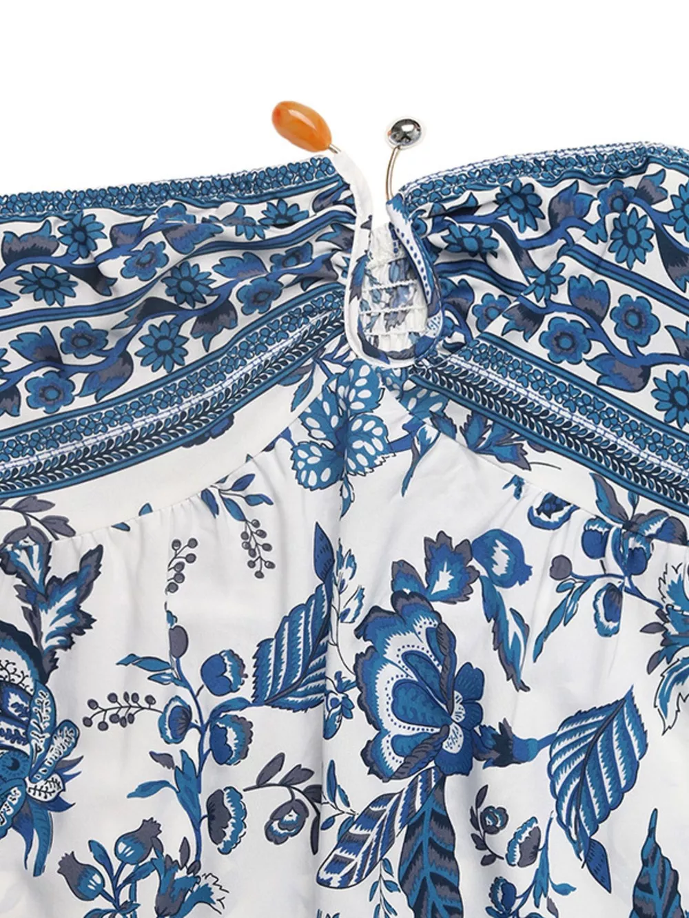 Floral Print Strapless Maxi Dress, image 2