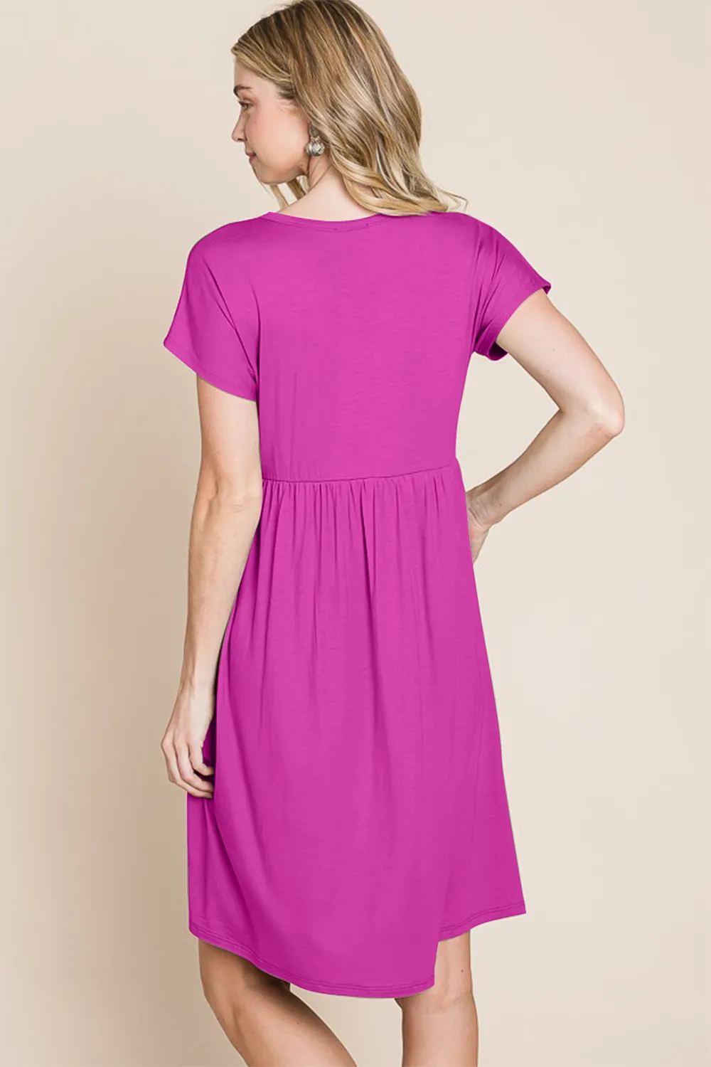 V-Neck Short Sleeve Dress, image 2