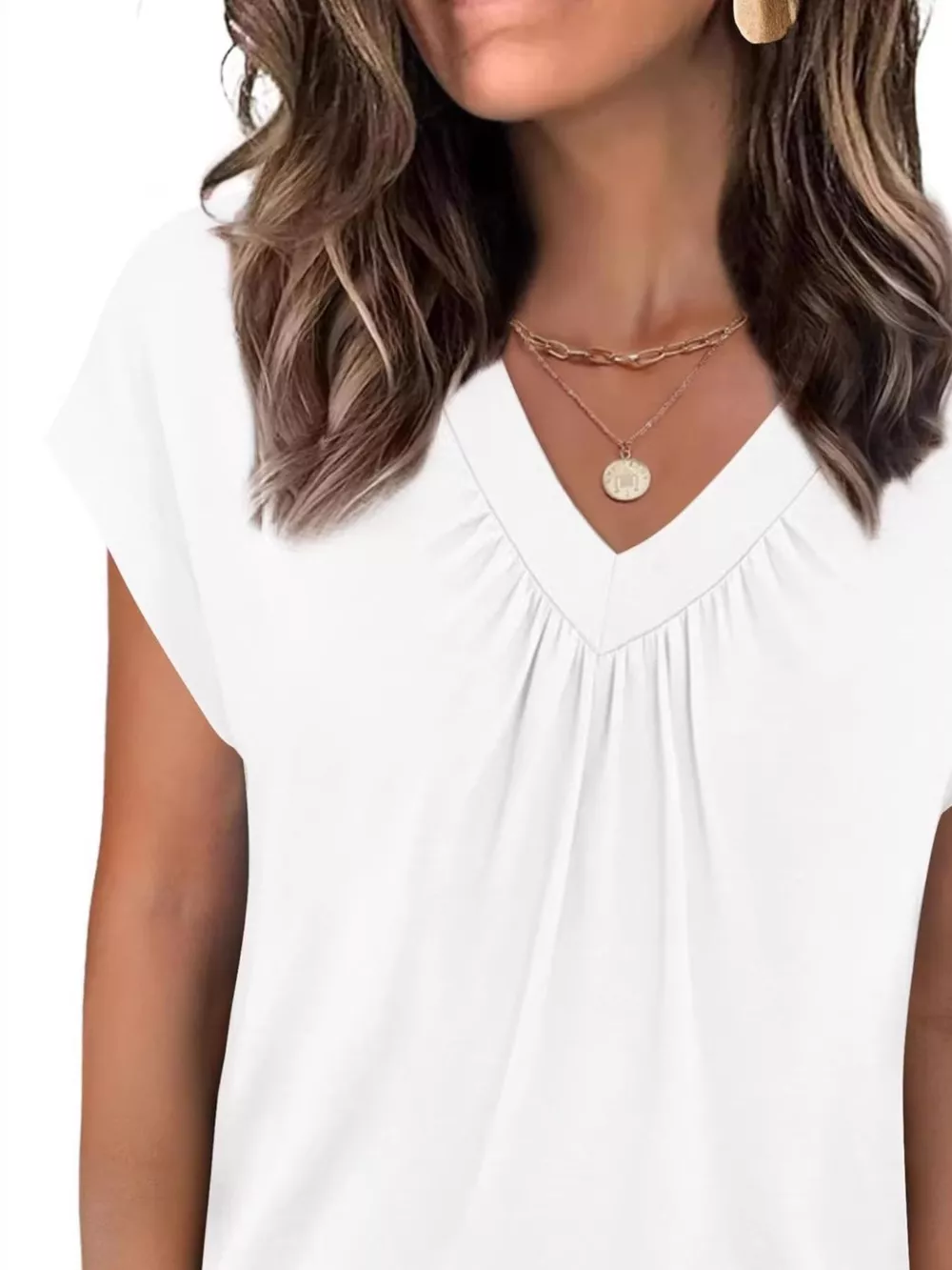 V-Neck Relaxed Fit T-Shirt, image 2