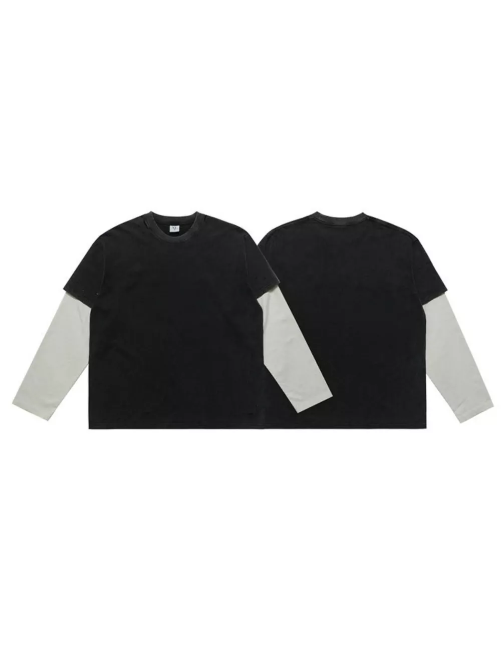 Men's Fake Two-Piece Long Sleeve T-Shirt, image 6
