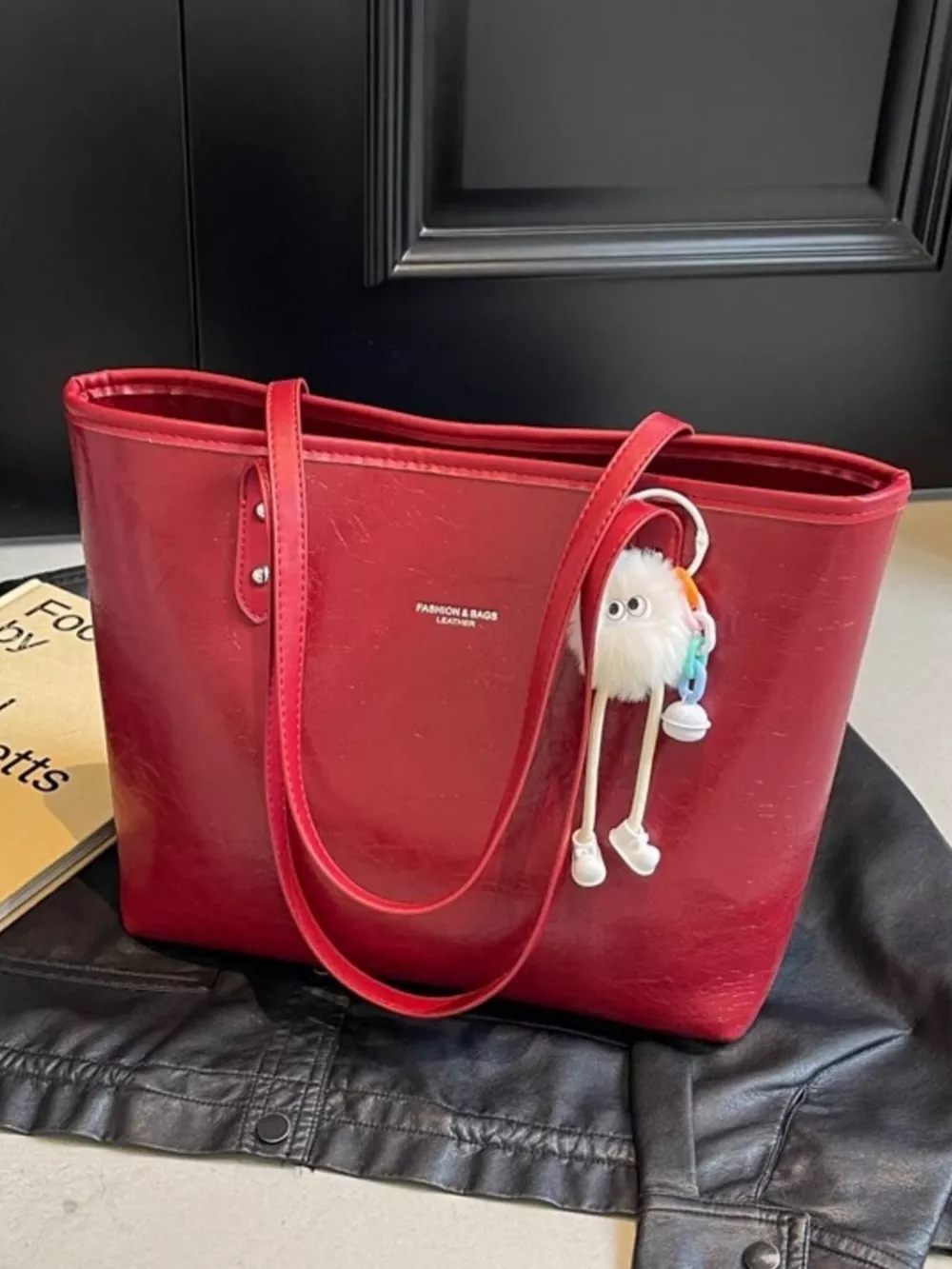 Faux Leather Shoulder Bag, image 2