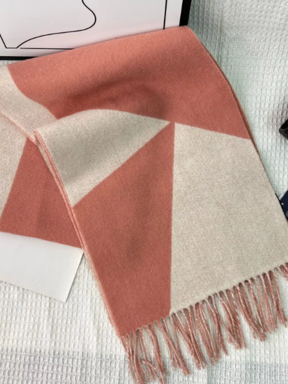 Fringe Color Block Scarf, image 4