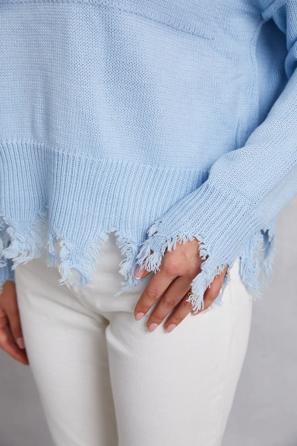 Lip Fringe Round Neck Sweater, image 9
