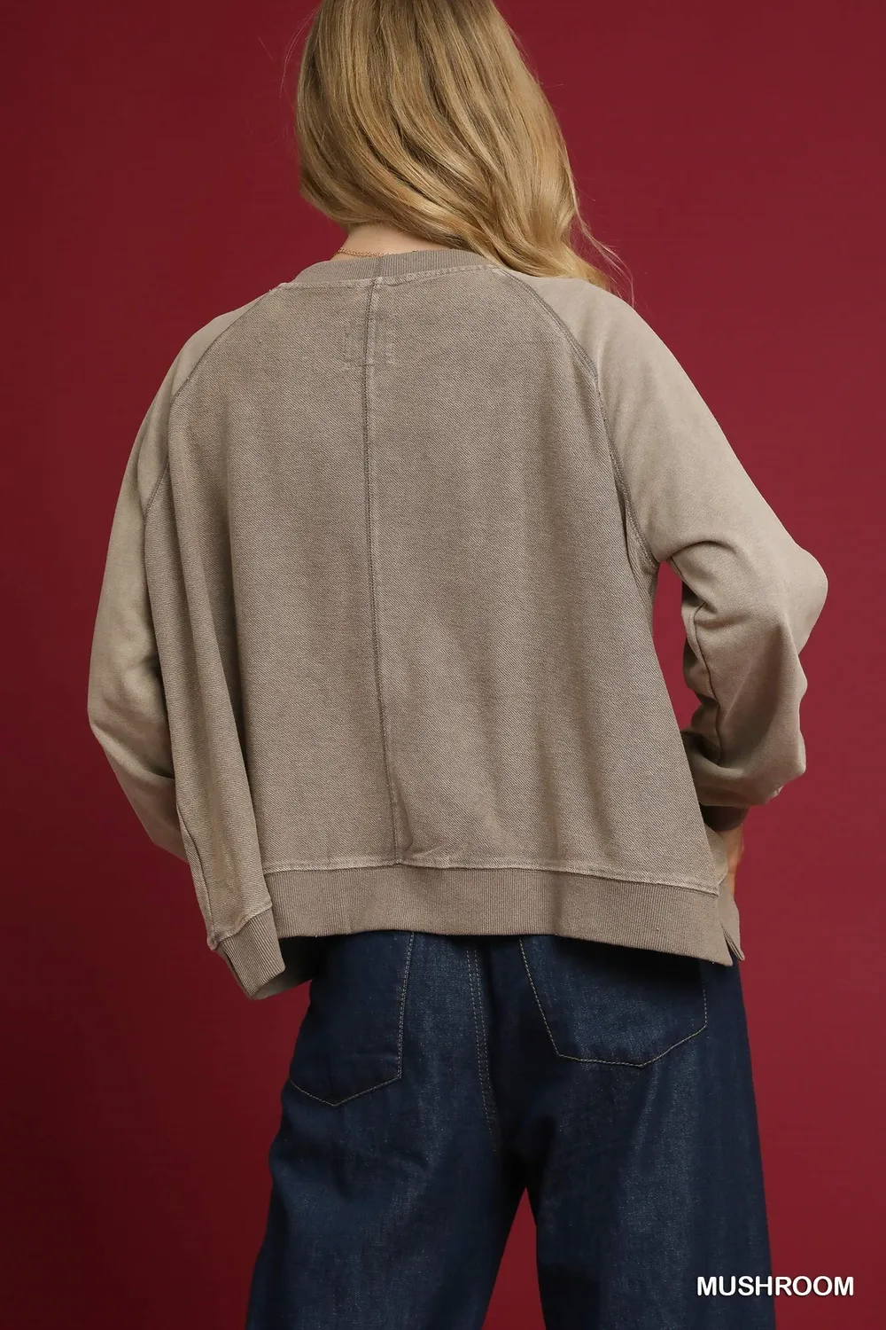 Mineral Wash French Terry Sweatshirt, image 2