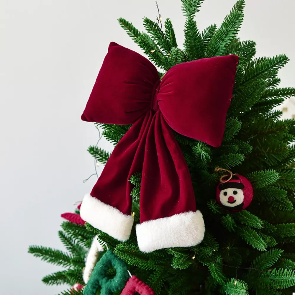 Christmas Velvet Bow Hanging Ornament, image 6
