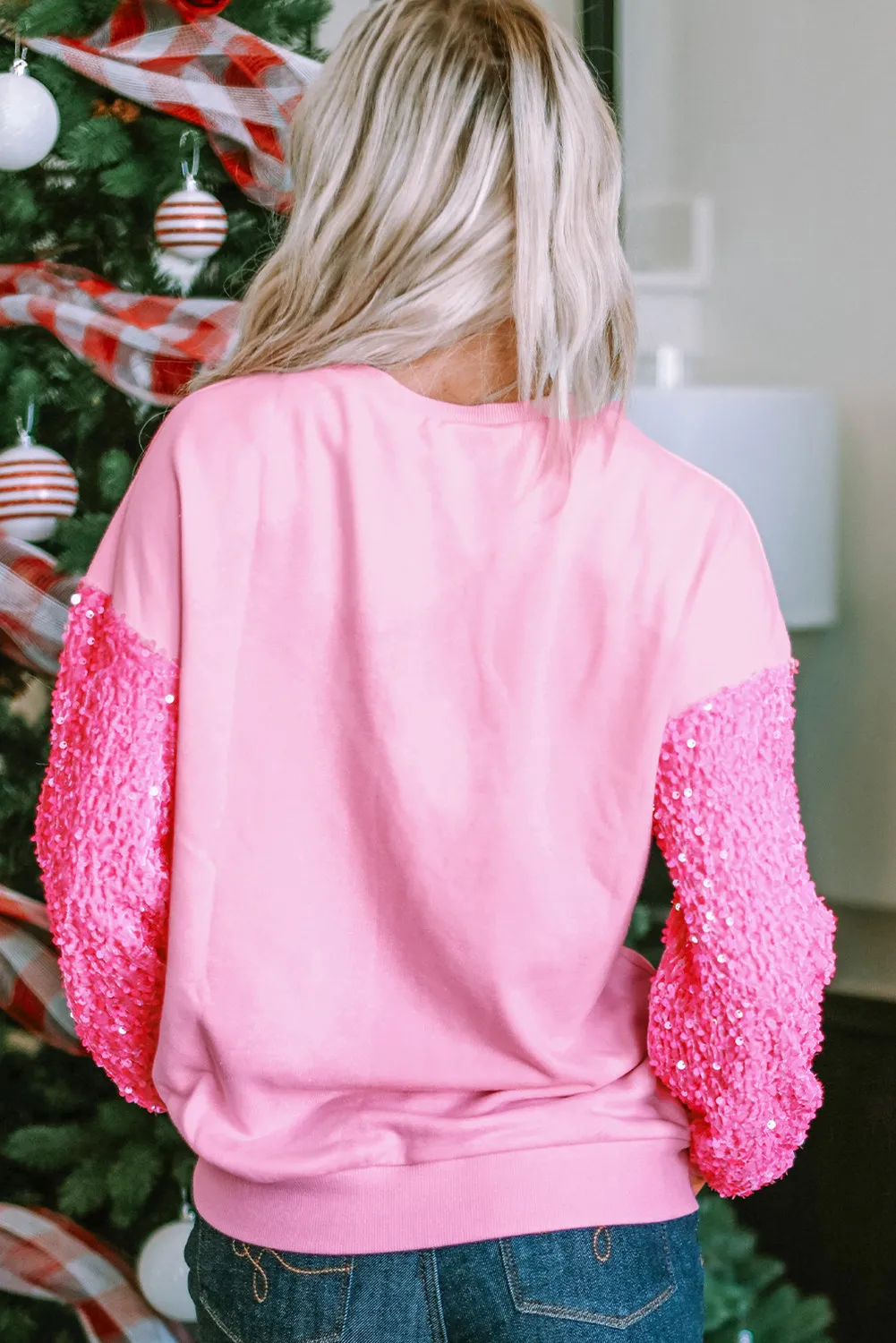 Sequin Nutcracker Dropped Shoulder Sweatshirt, image 2