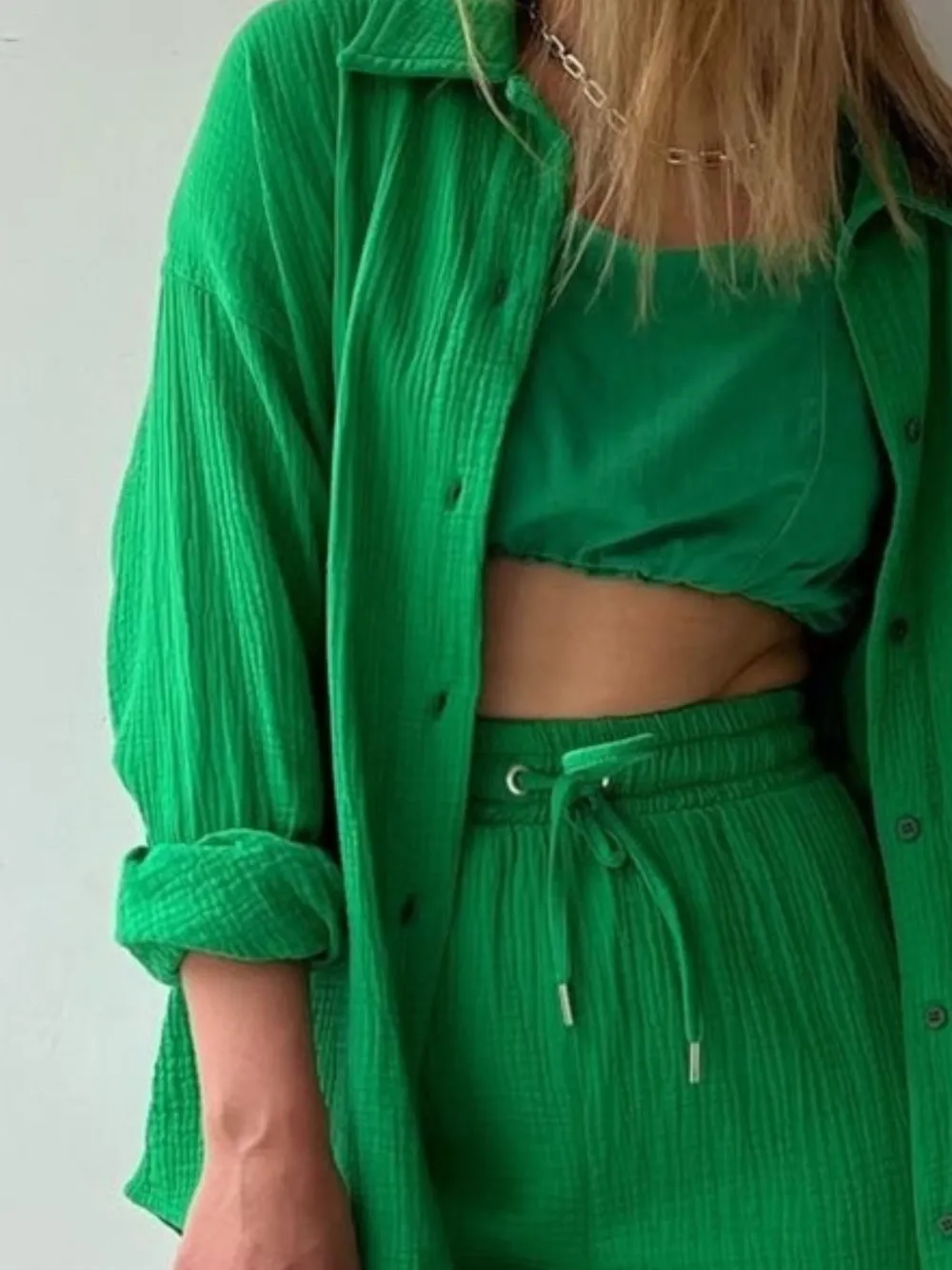 Button Up Shirt and Shorts Set, image 2