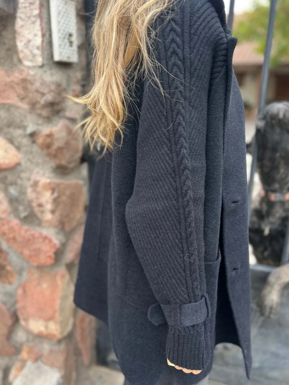 Full Size Texture Knit Longline Coat Plus Size, image 8