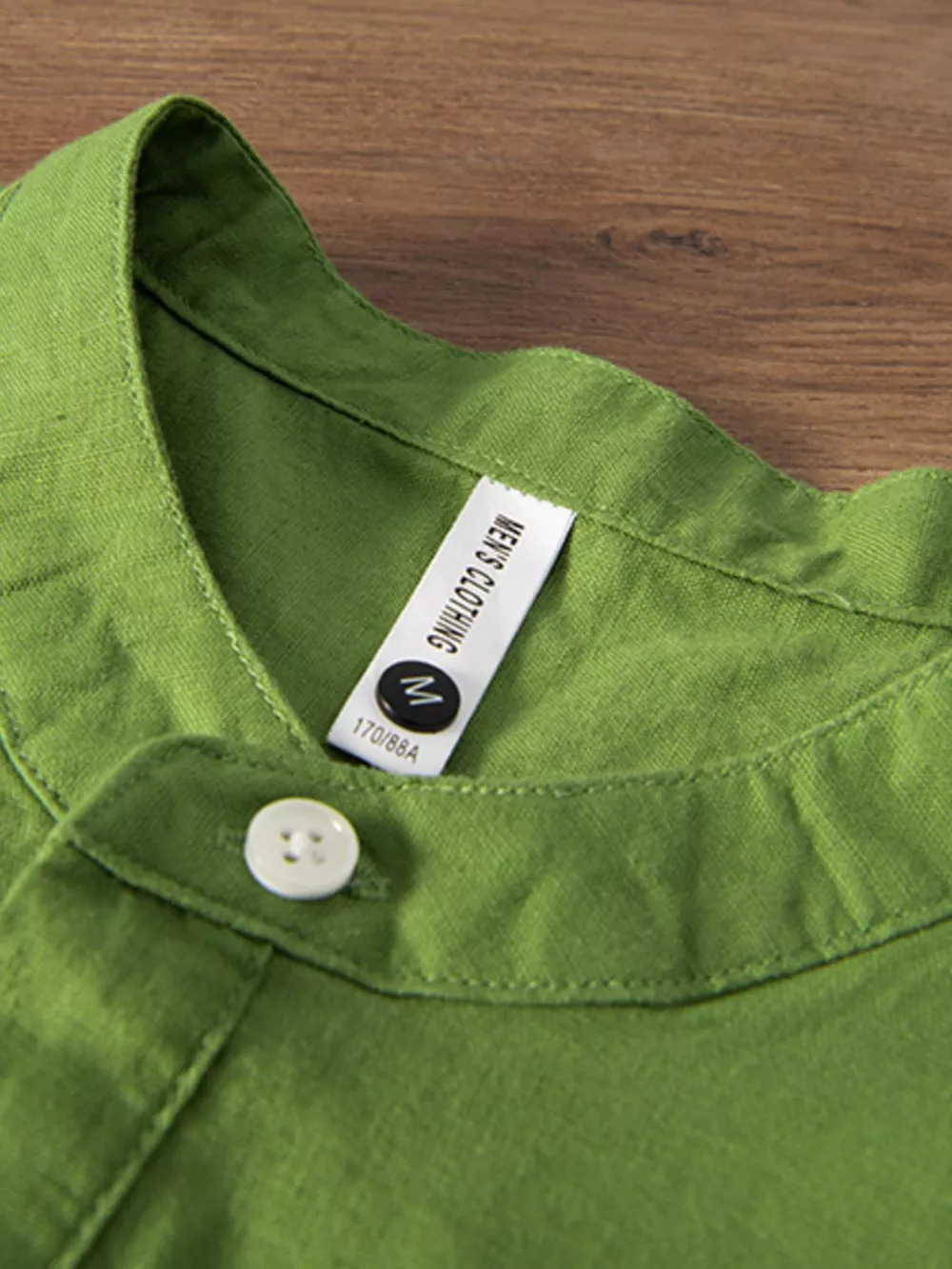 Men's Plus Size Button Detail Short Sleeve Blouse, image 4