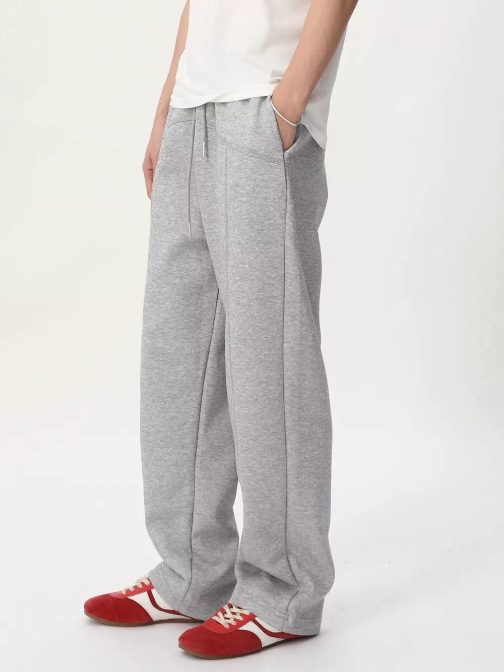 Men's Wide Leg Drawstring Pants, image 12