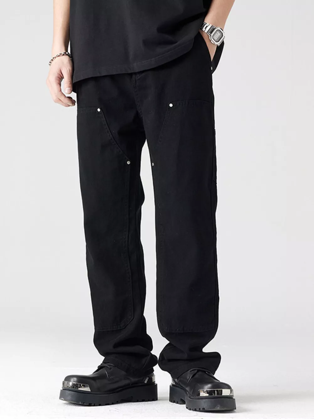 Men's Wide-Leg Relaxed Fit Jeans, image 2