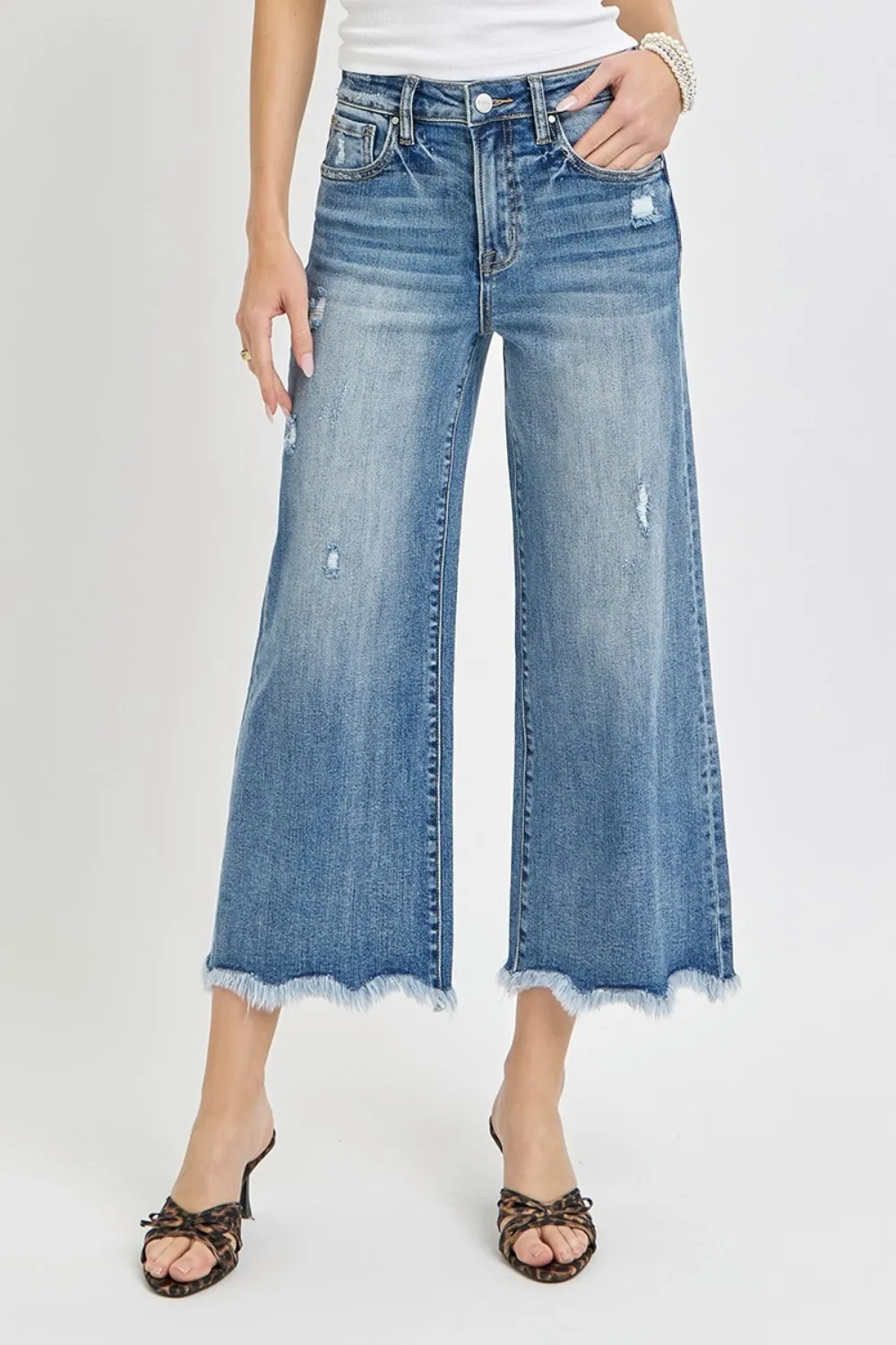 High Rise Cropped Flare Jeans, image 5