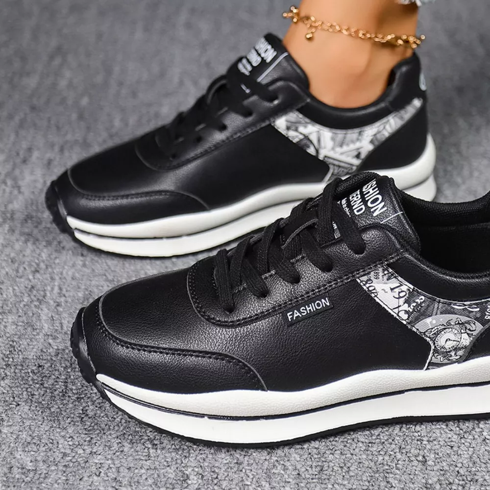 Round Toe Lace Up Sneakers, image 3