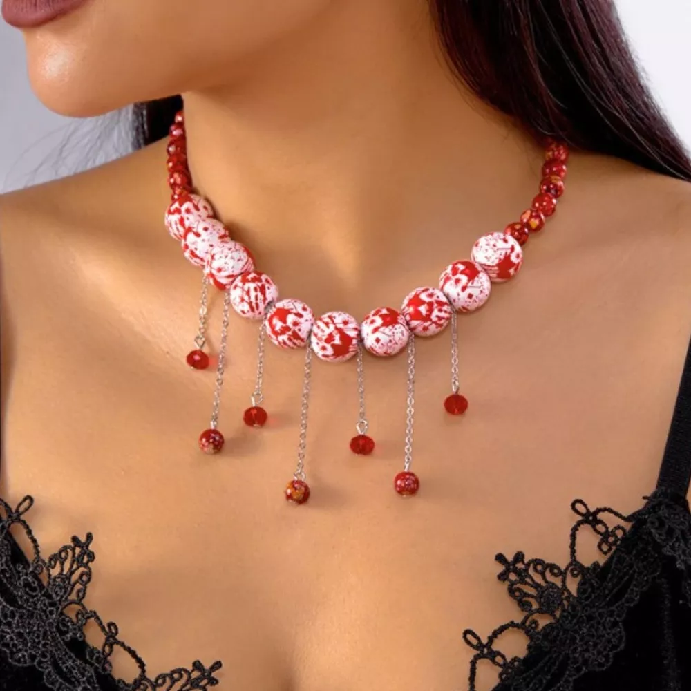 Halloween Theme Necklace with Dangling Beads, image 2
